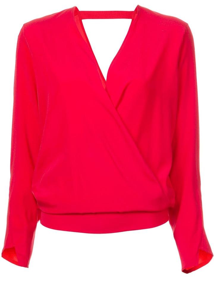 Zero + Maria Cornejo Ruchéd Detail Blouse - Red
