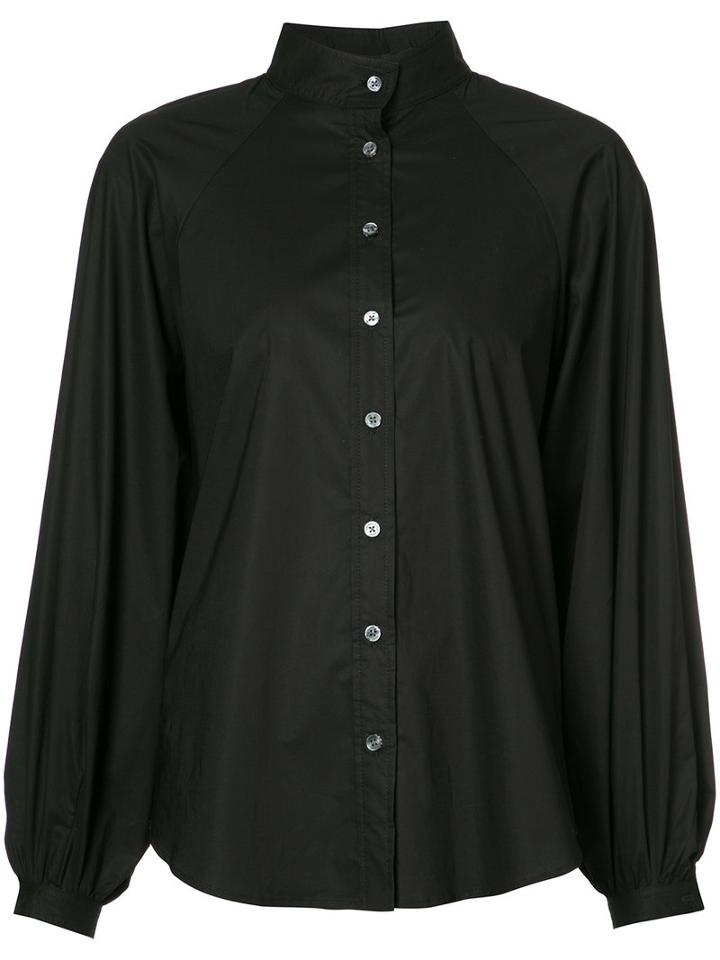 Derek Lam - Mandarin Neck Shirt - Women - Cotton/spandex/elastane - 36, Women's, Black, Cotton/spandex/elastane