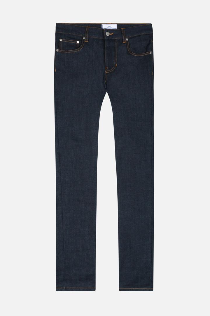 Ami Alexandre Mattiussi Slim Fit Jeans, Men's, Size: 34, Blue, Cotton/spandex/elastane
