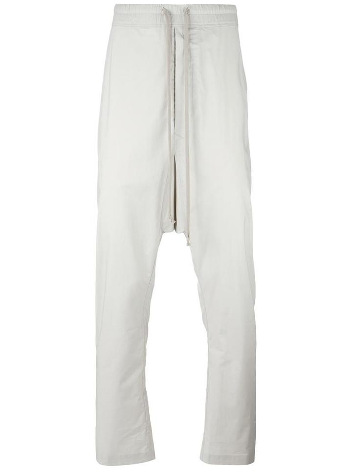 Rick Owens Dropped Crotch Trousers, Men's, Size: 50, Nude/neutrals, Cotton