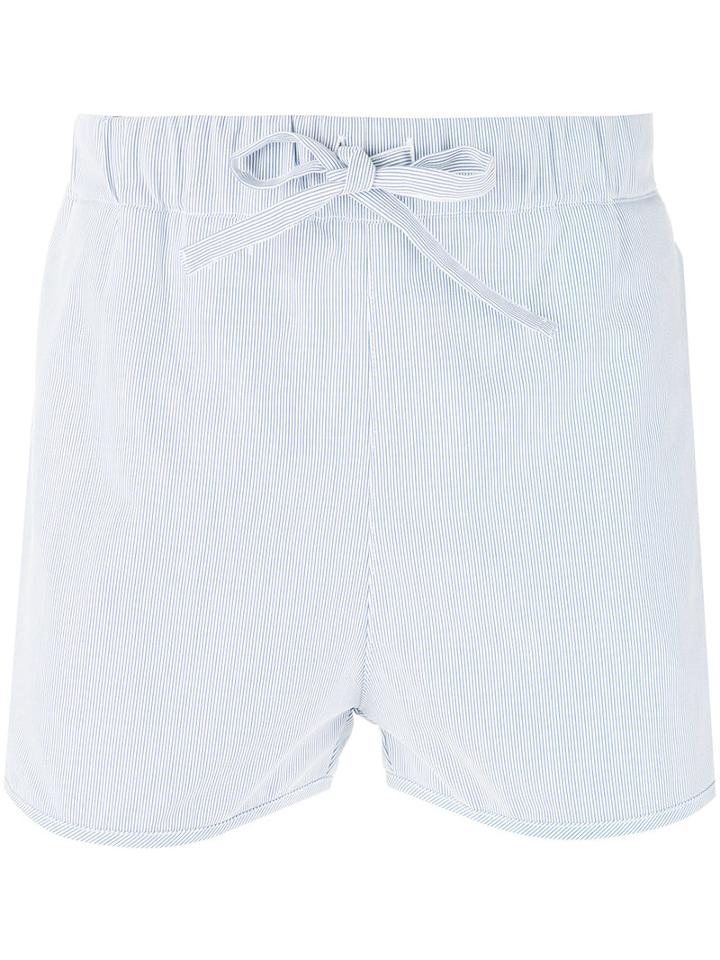 The White Briefs - 'wolf' Pique Shorts - Men - Organic Cotton - L, Blue, Organic Cotton