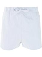 The White Briefs - 'wolf' Pique Shorts - Men - Organic Cotton - L, Blue, Organic Cotton