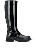Tod's Patent Knee-high Boots - Black