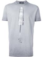 Dsquared2 Finger Print T-shirt, Men's, Size: Xxxl, Grey, Cotton