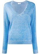 Allude Sheer Knit Sweater - Blue