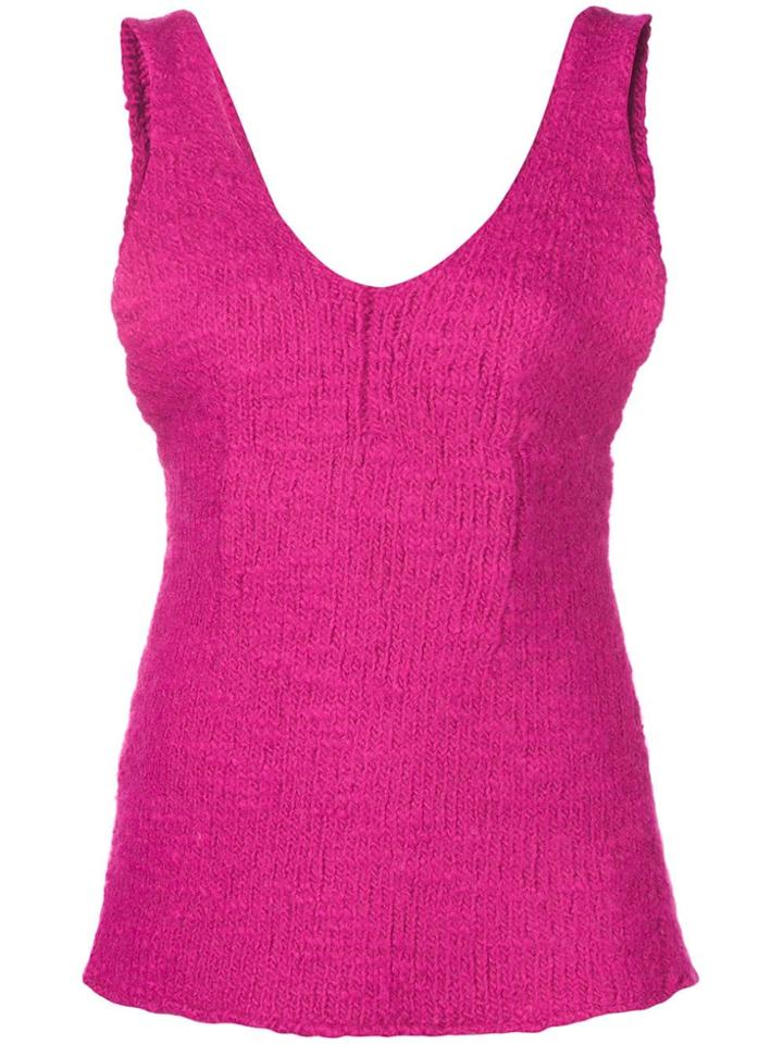 Marni Layered Knit Top - Pink