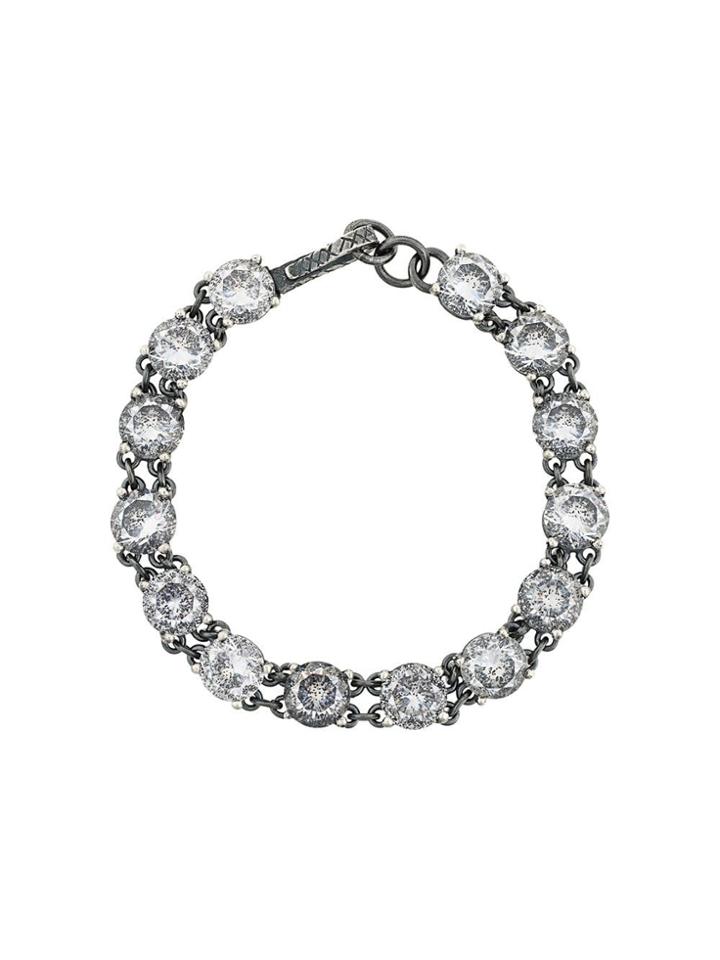 Bottega Veneta Crystal Embellished Braclet - Metallic