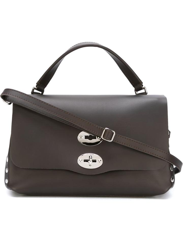 Zanellato Flap Closure Tote - Brown