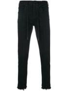 Off-white Check Skinny Jeans - Black
