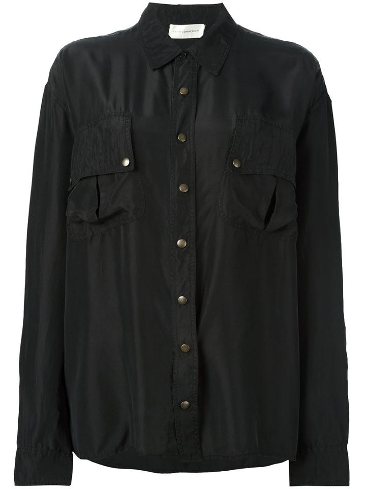 Faith Connexion - Chest Pocket Shirt - Women - Silk - S, Black, Silk