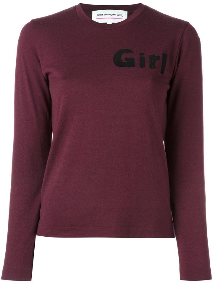 Comme Des Garçons Girl Logo Print Sweatshirt