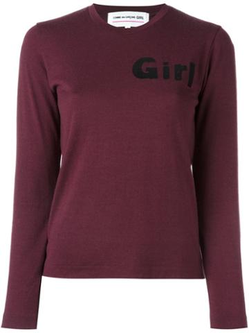 Comme Des Garçons Girl Logo Print Sweatshirt