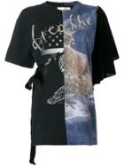 Night Market Embellished Printed T-shirt - Black
