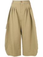 See By Chloé Cropped Wide-leg Trousers - Green