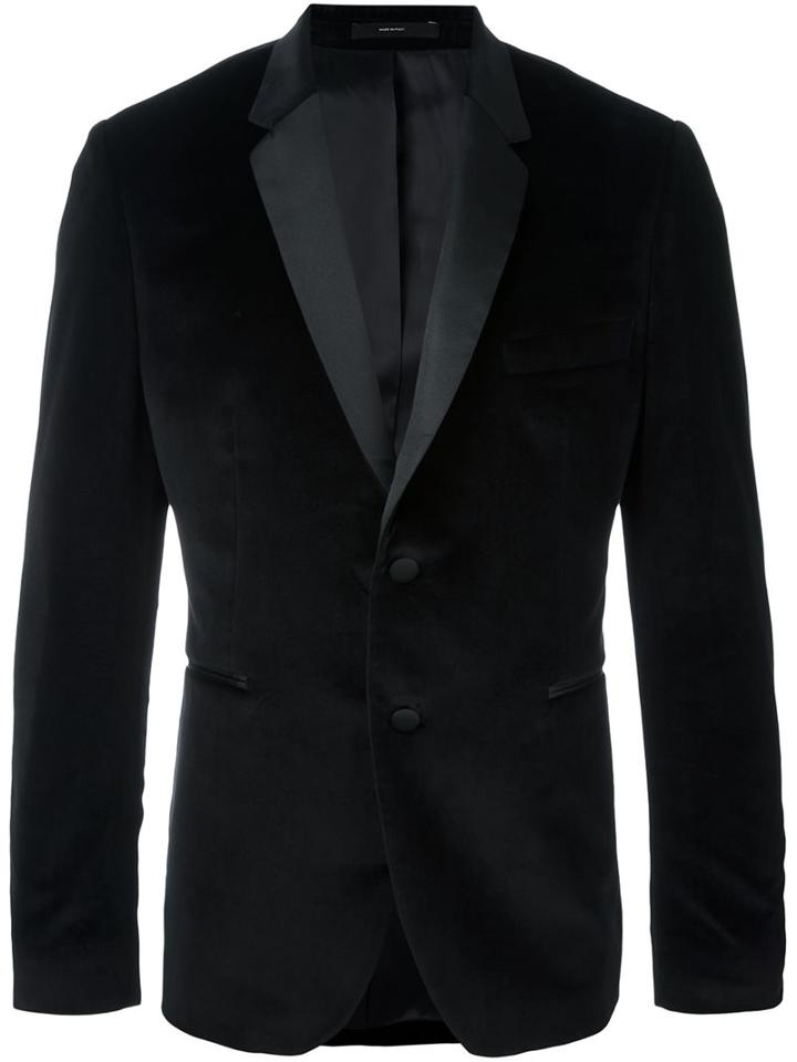 Paul Smith Velvel Tuxedo Jacket, Men's, Size: 48, Black, Cotton/viscose