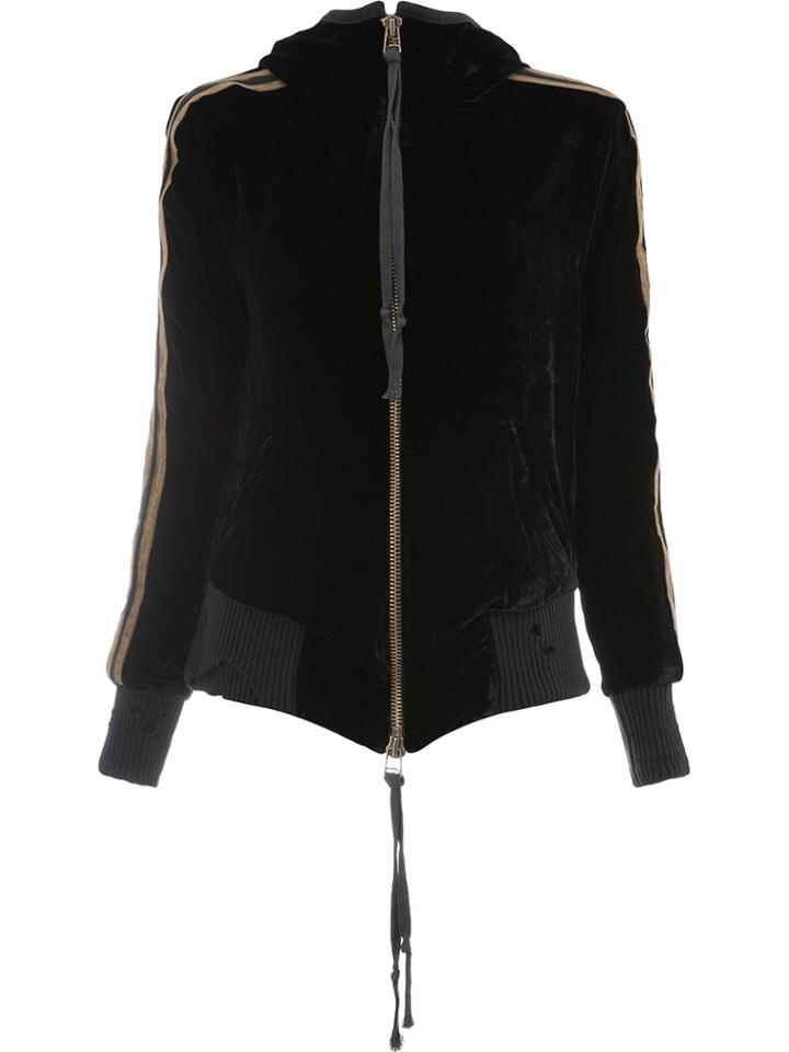 Greg Lauren Black Velvet Royal Track Jacket