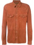 Etro Patch Pocket Shirt, Men's, Size: M, Brown, Goat Suede