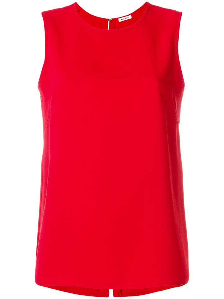 P.a.r.o.s.h. Slit Back Shell Top - Red