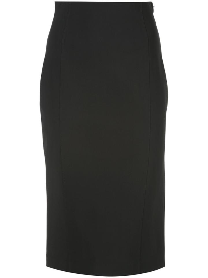 Adam Lippes High Waist Fitted Skirt - Black