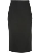 Adam Lippes High Waist Fitted Skirt - Black