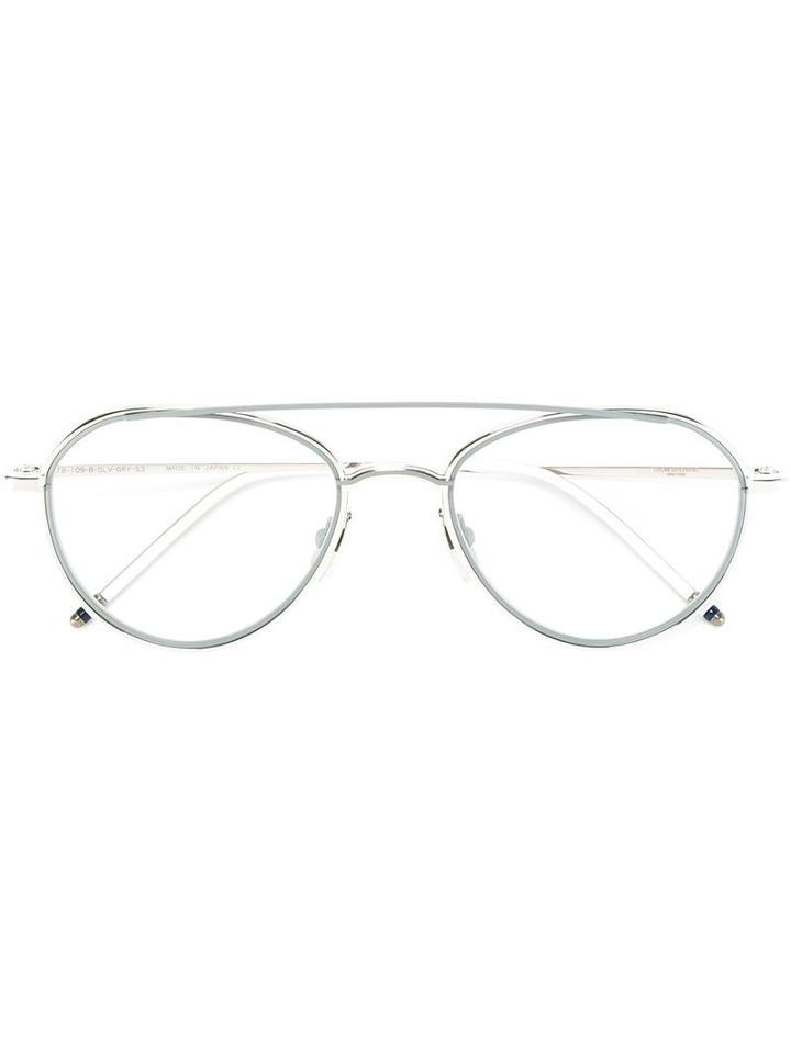 Thom Browne Aviator Glasses, Grey, Acetate/titanium