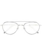 Thom Browne Aviator Glasses, Grey, Acetate/titanium
