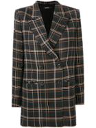 Magali Pascal Alma Checked Double Breasted Blazer - Black