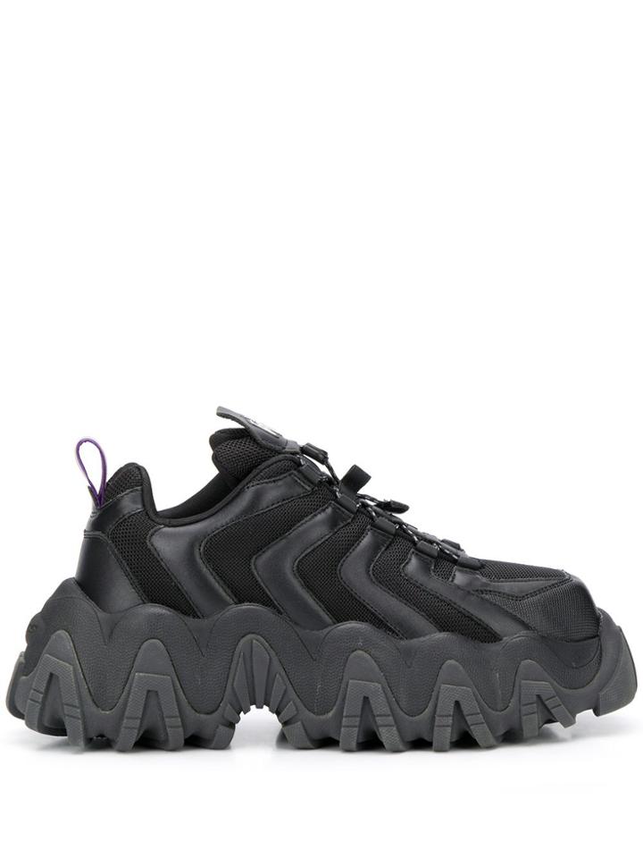 Eytys Halo Chunky Lace Up Sneakers - Black