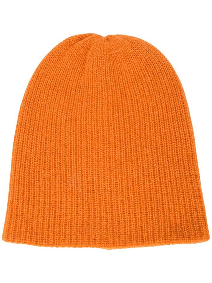 The Elder Statesman Watchman Beanie - Orange