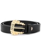 Versace Jeans Belt With Baroque Detailing - Black