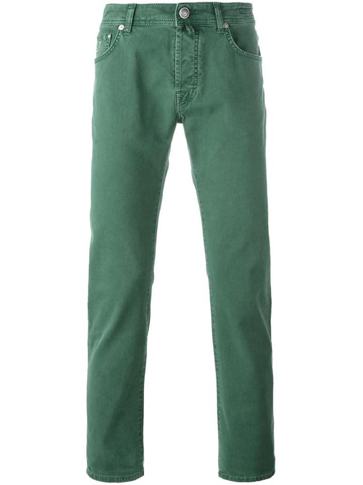 Jacob Cohen Slim-fit Jeans, Men's, Size: 33, Green, Cotton/spandex/elastane