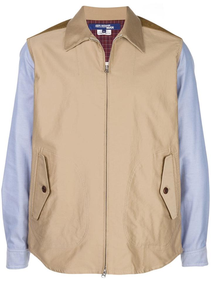 Junya Watanabe Man Corduroy Trim Jacket - Neutrals