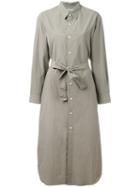 Cristaseya Belted Shirt Dress, Women's, Size: Small, Grey, Cotton