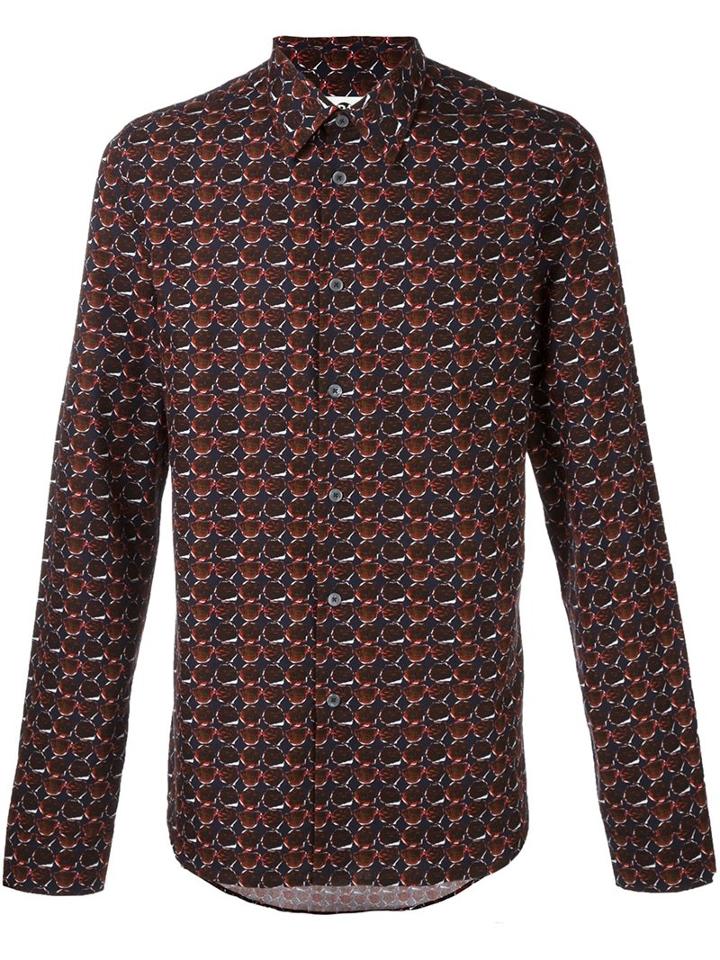 Ps By Paul Smith 'roses' Pattern Shirt