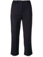 Aalto Cropped Slim-fit Trousers - Blue