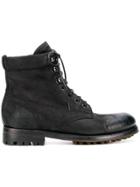 Silvano Sassetti Lace-up Work Boots - Black