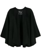 Ermanno Scervino Full Shape Cape - Black