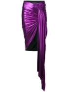 Alexandre Vauthier Asymmetric Knot Skirt - Pink & Purple