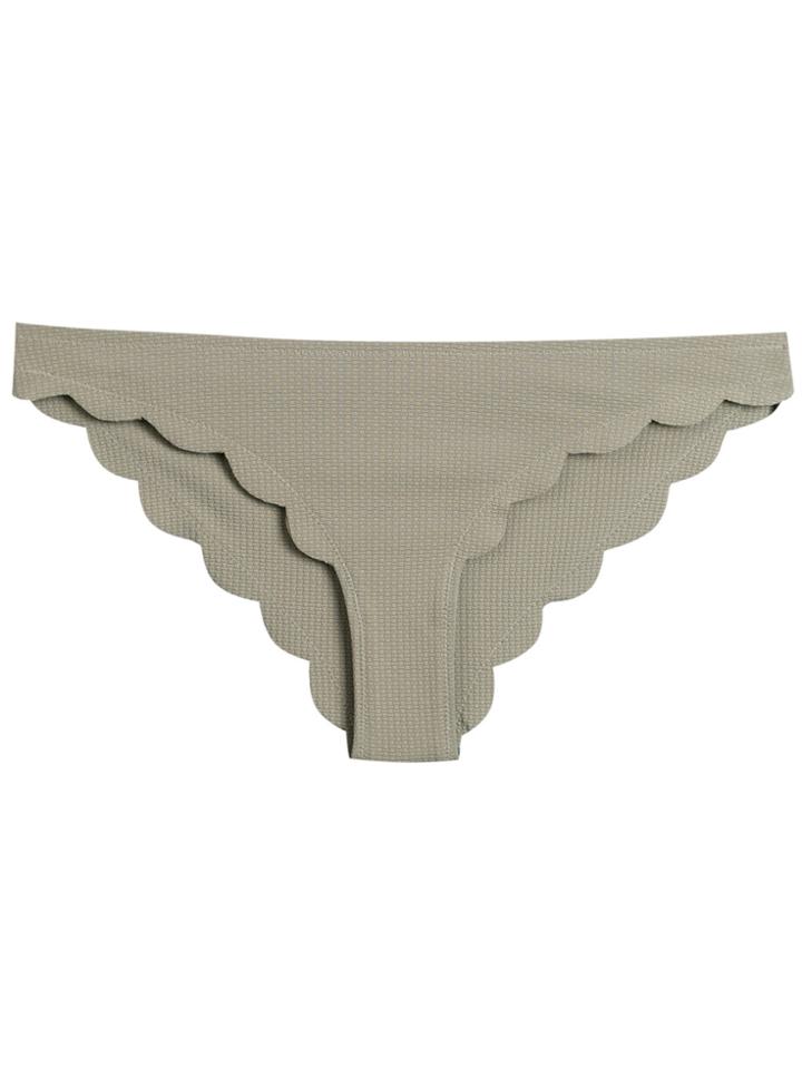 Marysia Scalloped Trim Bikini Briefs - Nude & Neutrals