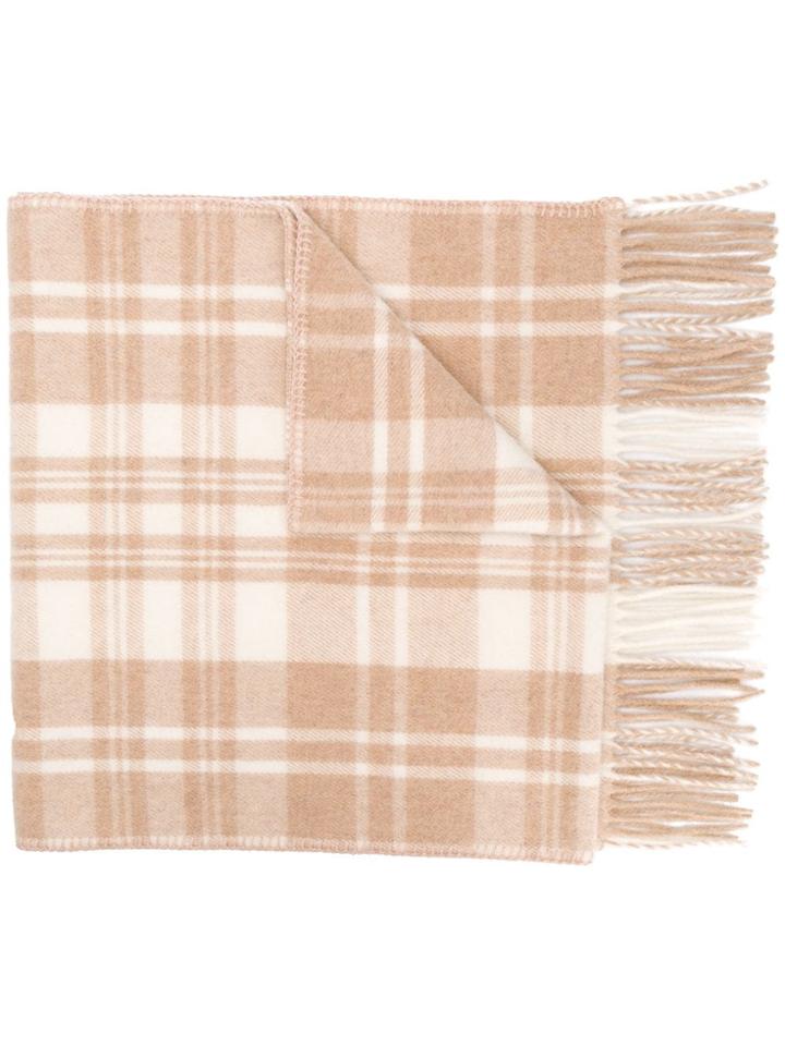 Ami Alexandre Mattiussi Checked Scarf - Neutrals
