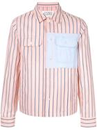 Maison Margiela Striped Patch Shirt - Pink