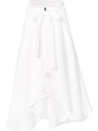 Lisa Marie Fernandez Bow Detail Pleated Skirt, Women's, White, Linen/flax