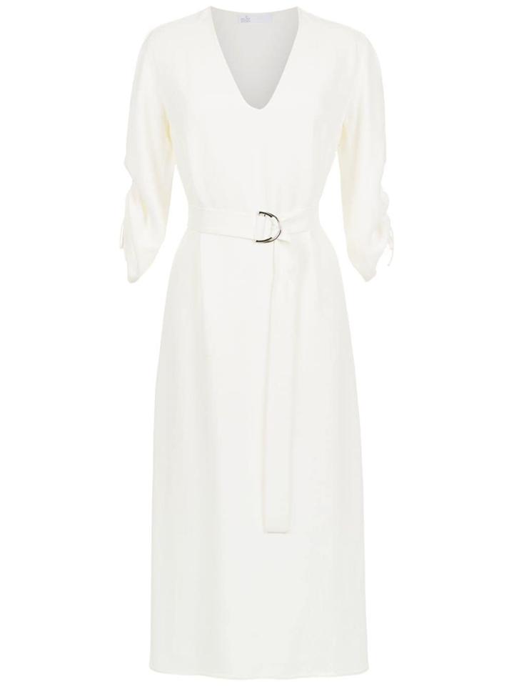 Nk Midi Belted Dress - White