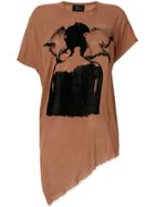 Lost & Found Ria Dunn Asymmetric Hem T-shirt - Brown