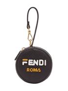 Fendi Lettering Logo Bag Charm - Black