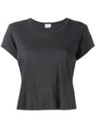 Re/done Cropped Boxy Hanes 'perfect' T-shirt - Grey