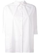 Bellerose - Cropped Sleeve Loose Fit Shirt - Women - Cotton - 2, White, Cotton