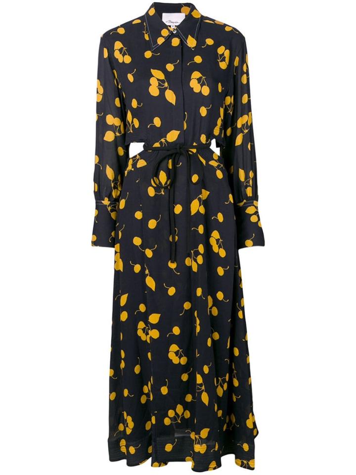 3.1 Phillip Lim Printed Maxi Shirt Dress - Black