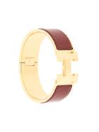 Hermès Vintage H Logo Bangle - Metallic