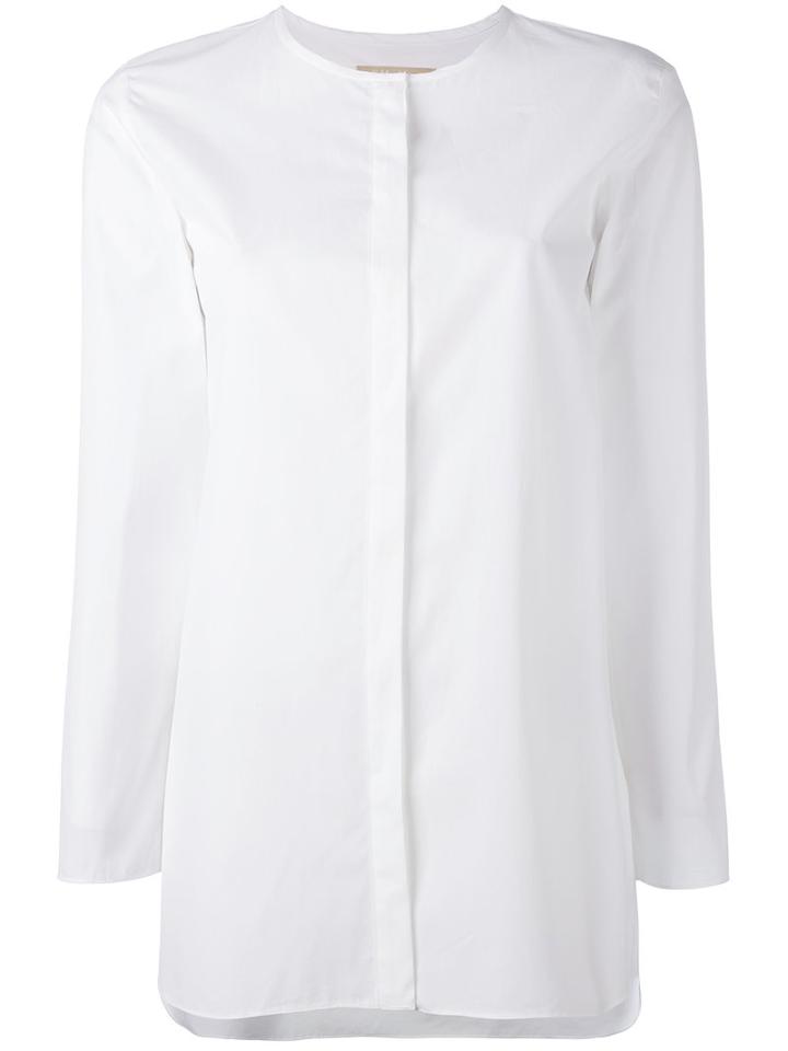 's Max Mara - Collarless Shirt - Women - Cotton - 40, White, Cotton
